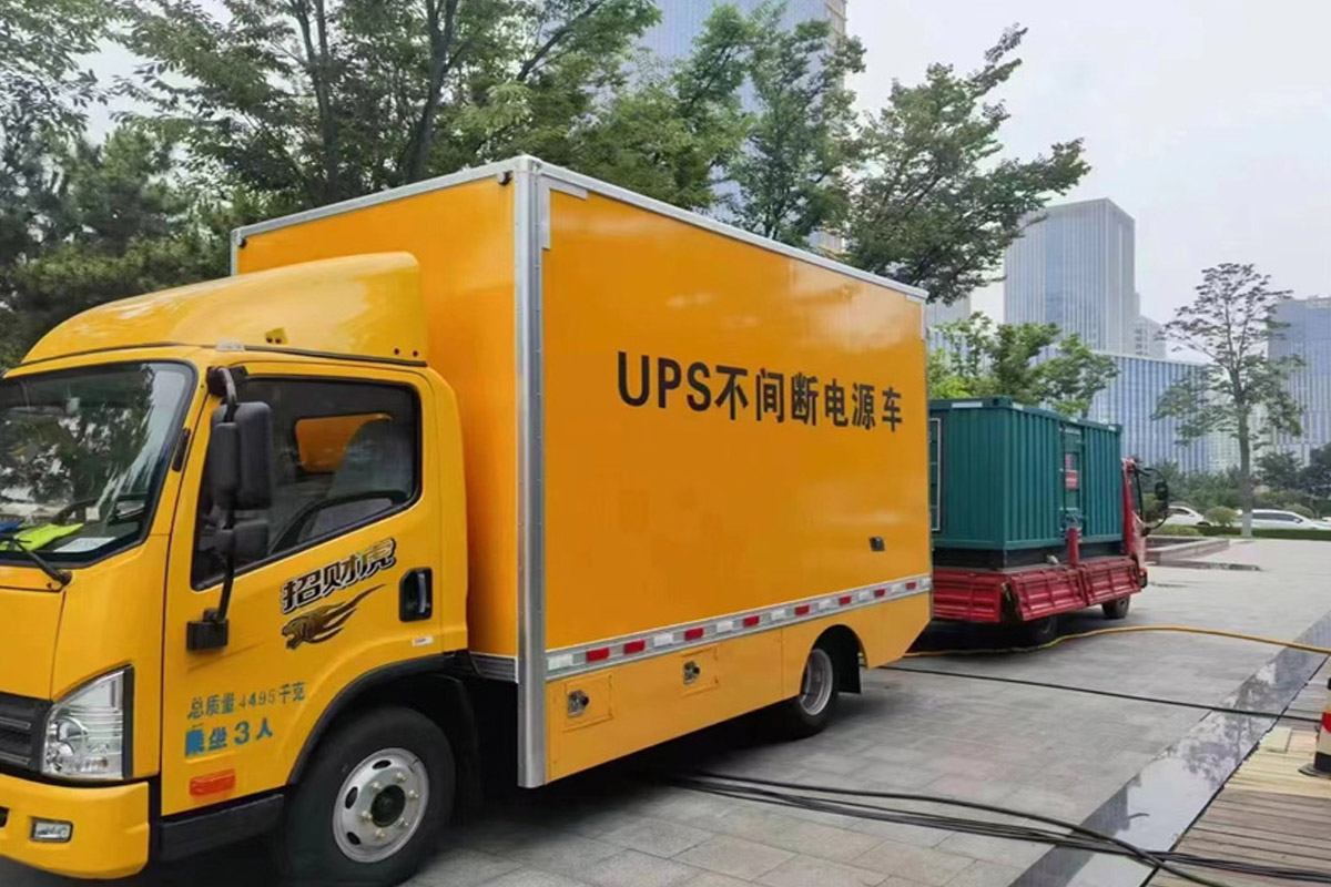 奉化发电机租赁施工现场
