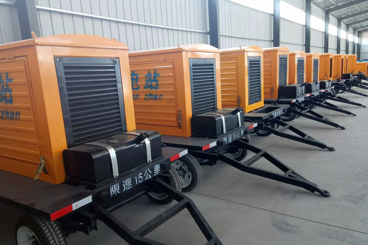 奉化发电机租赁施工现场